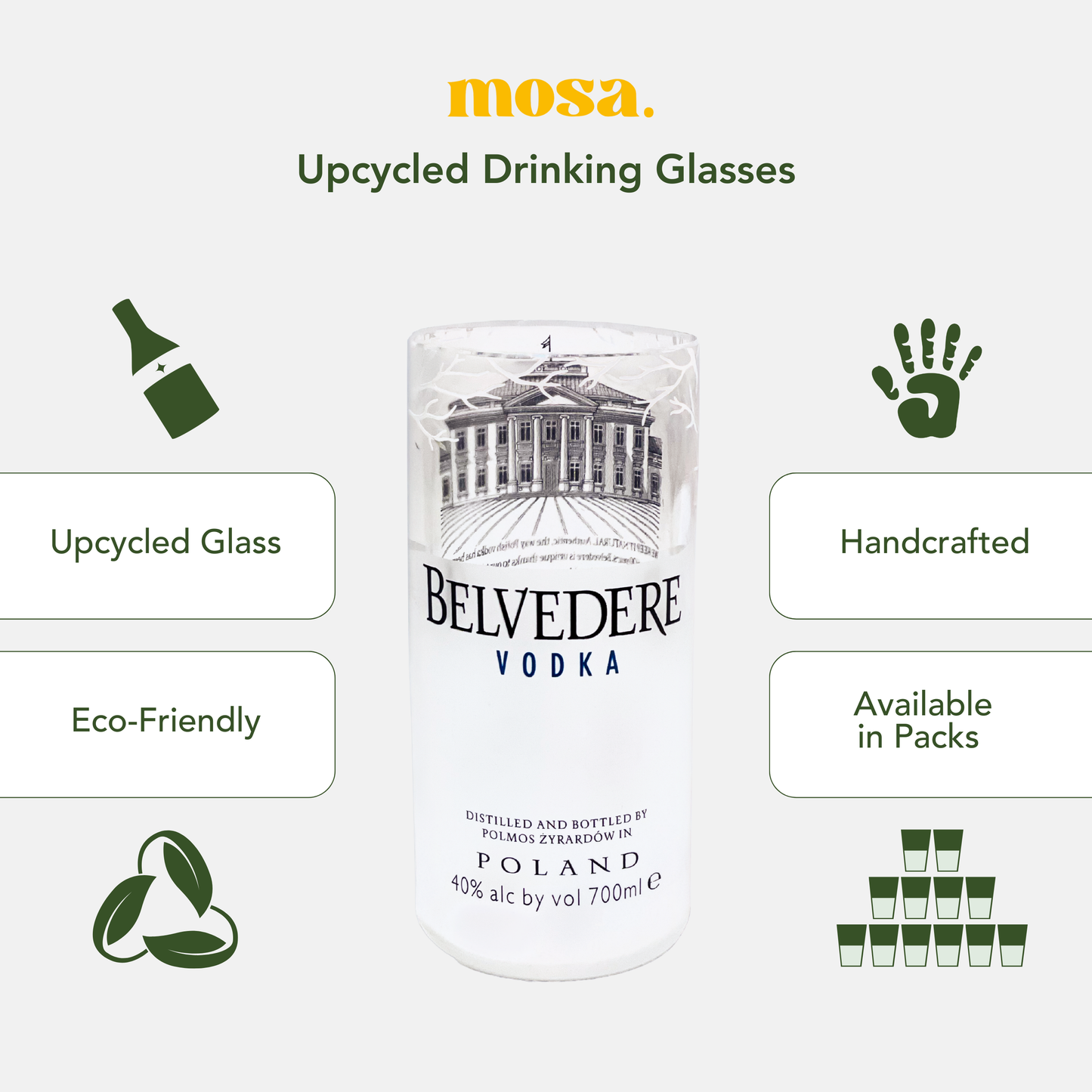 Belvedere Vodka Drinking Glasses