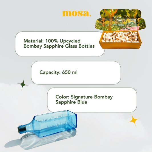 Bombay Sapphire Bottle Glass Platter