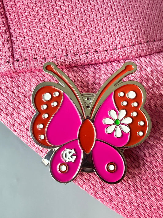 Butterfly ball markers with Hat Clips included.