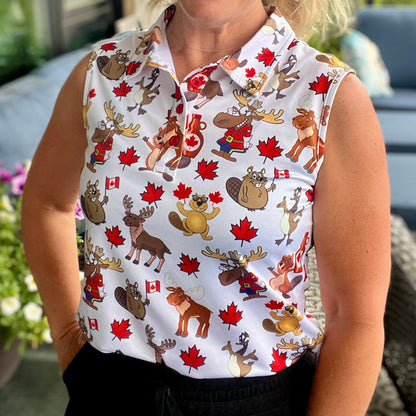 Canada EH? Sleeveless polos