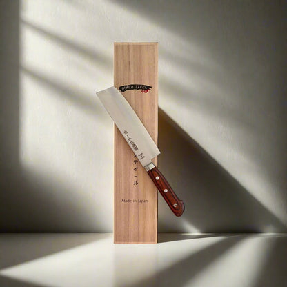 Ginza Steel X201 Kitchen Set: Japanese Knives with Antibacterial Board
