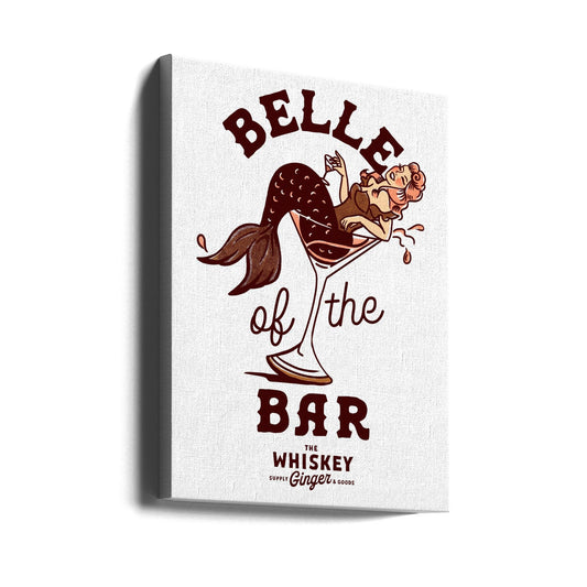 Wall art Belle Of The Bar Mermaid Pin Up Art