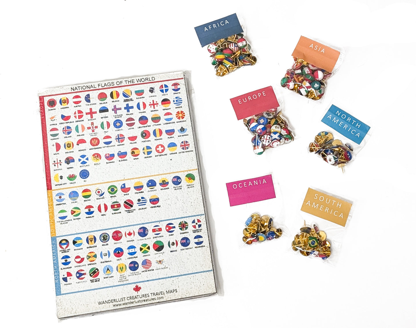 Epoxy National Flag Push Pins | Continental Sets