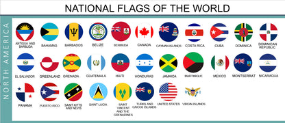 Epoxy National Flag Push Pins | Continental Sets