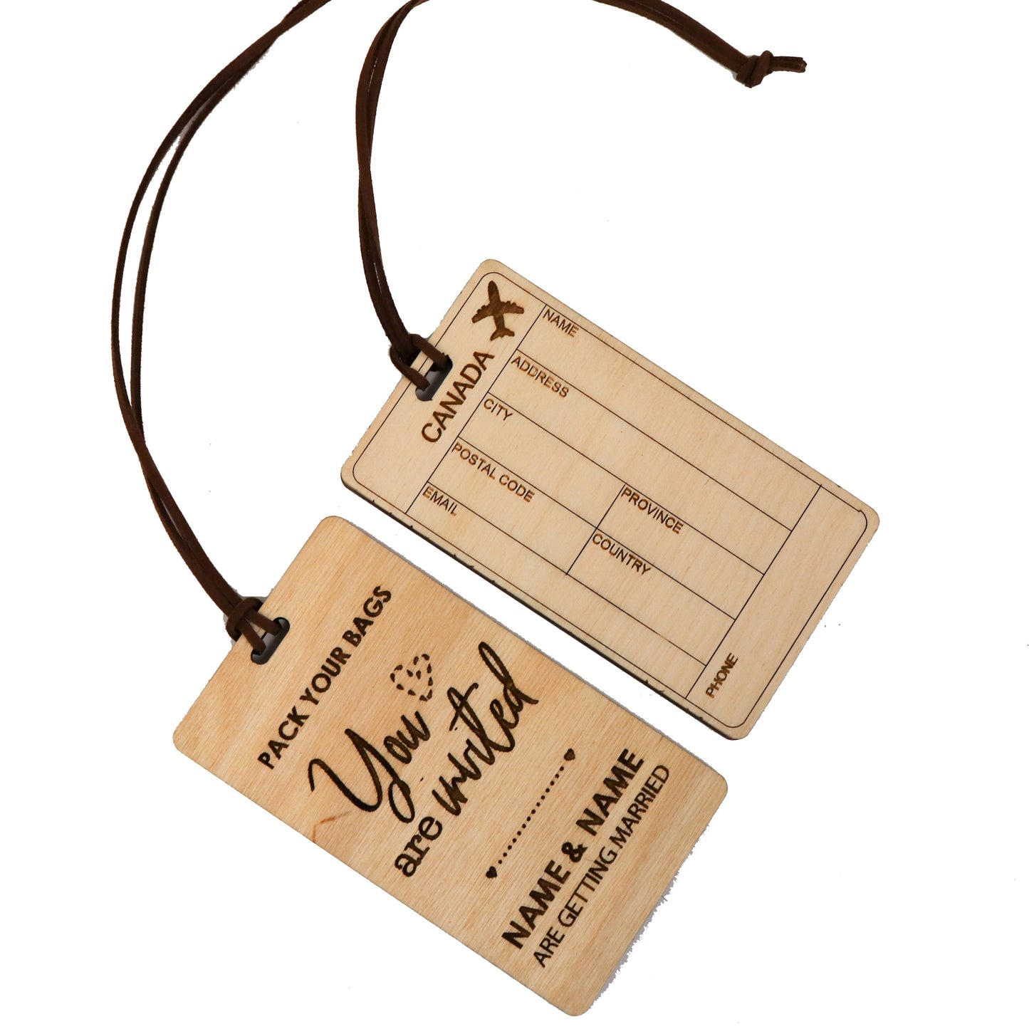 Wooden Luggage Tags