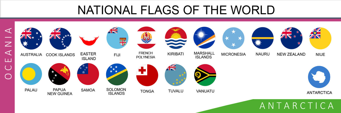 Epoxy National Flag Push Pins | Continental Sets