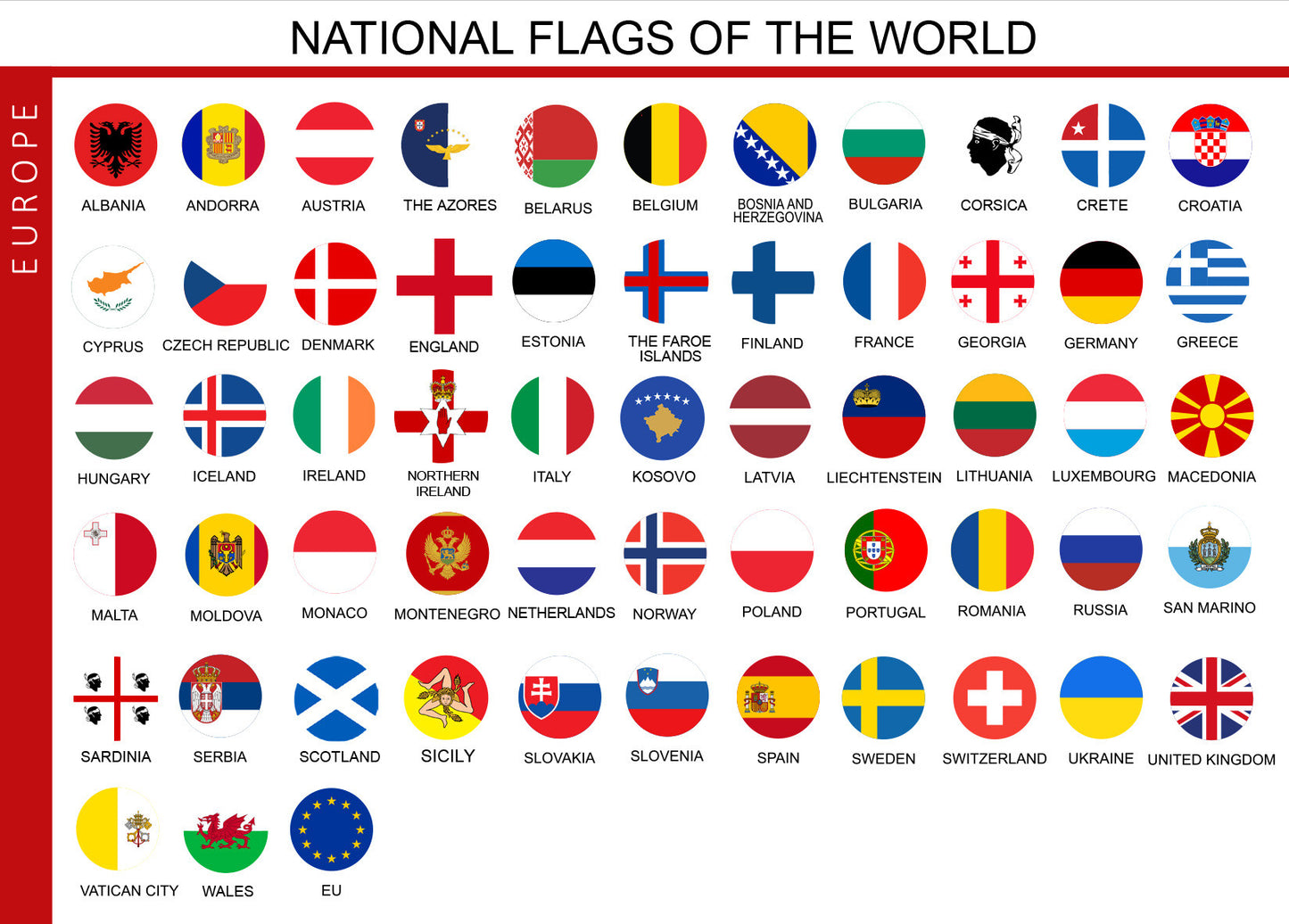 Epoxy National Flag Push Pins | Continental Sets