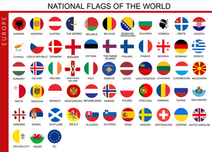 Epoxy National Flag Push Pins | Continental Sets