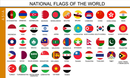 Epoxy National Flag Push Pins | Continental Sets