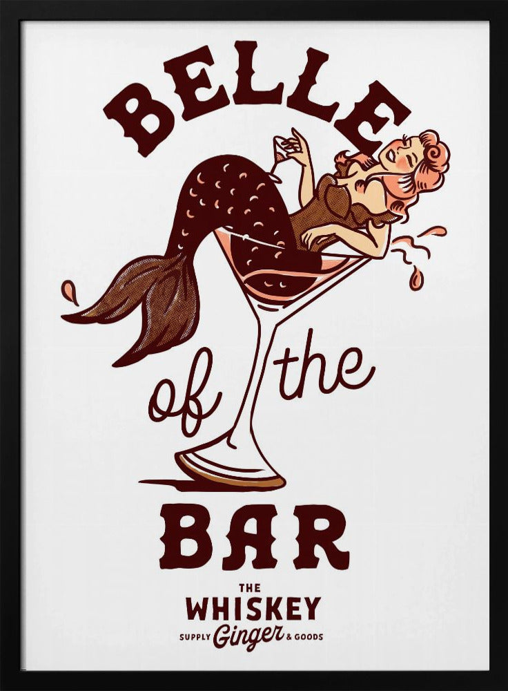 Wall art Belle Of The Bar Mermaid Pin Up Art