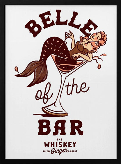 Wall art Belle Of The Bar Mermaid Pin Up Art