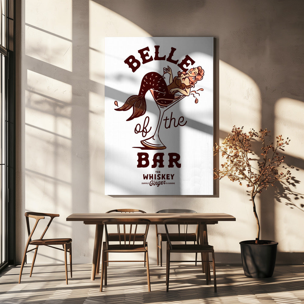 Wall art Belle Of The Bar Mermaid Pin Up Art
