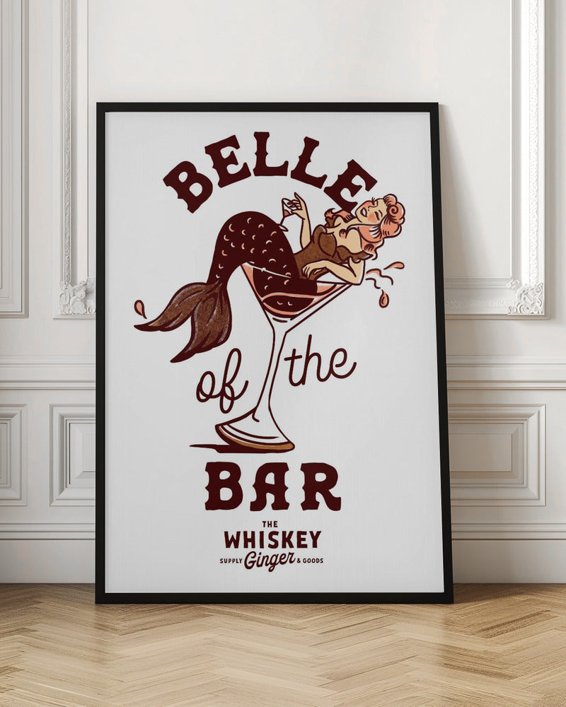 Wall art Belle Of The Bar Mermaid Pin Up Art