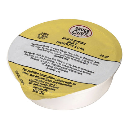 Sauce Garlic Dip Cup - 96 x 44 mL - Sauccft - Restaurant and Foodservice Ingredients - Canadian Distribution - Ships Free Within Canada on Orders Above CAD $199